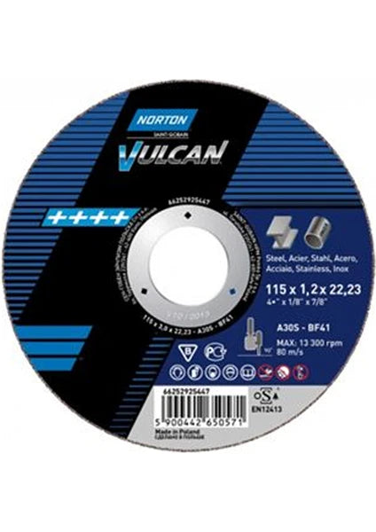 Norton Kesme Taşı 115 x 1,2 x 22,23 Vulcan
