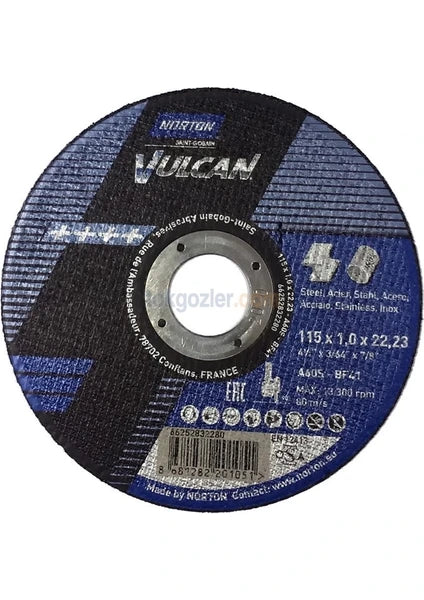 Norton Kesme Taşı 115 x 1 x 22,23 Vulcan
