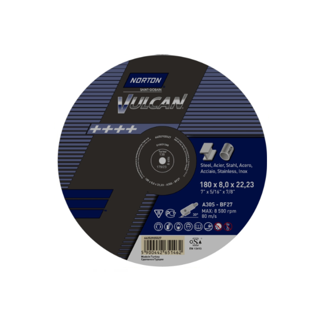 NORTON Vulcan 180x8.0 mm Taşlama Taşı