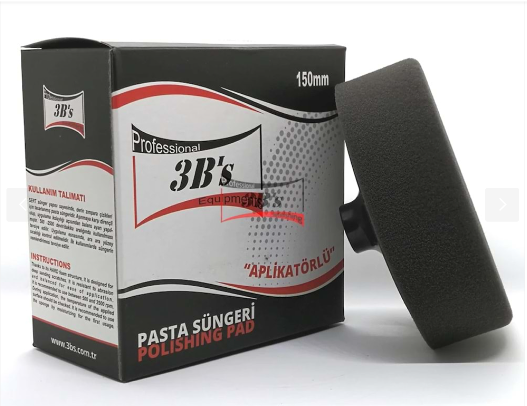 3B's  3BS CİLA SÜNGERİ SİYAH 150MM
