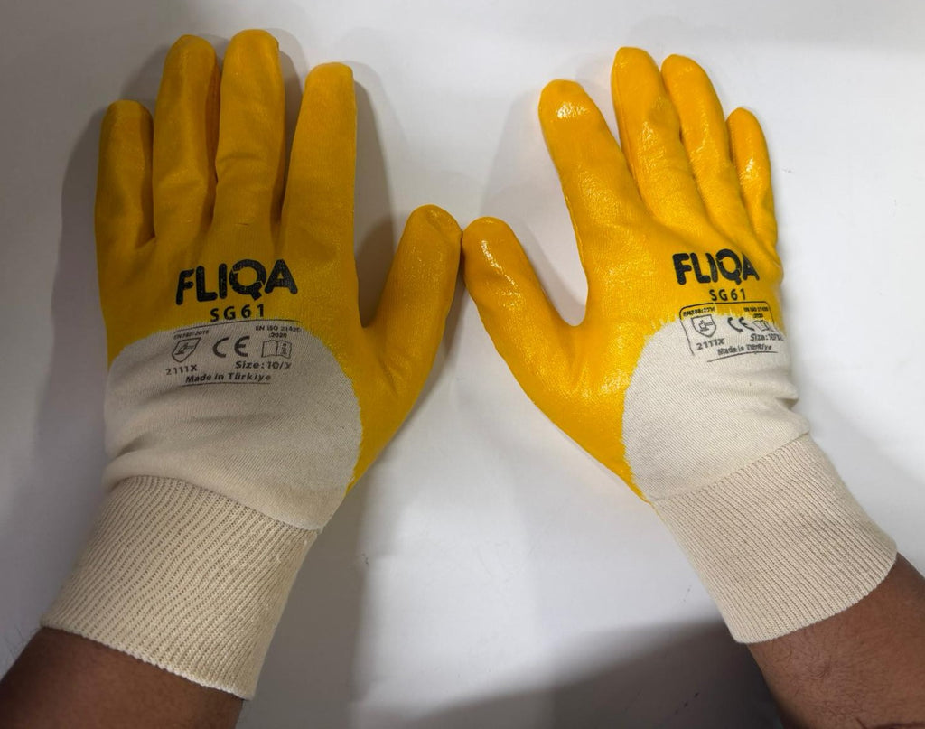 FLIQA SG61 Nitril Aşınmaya Dayanıklı İş Eldiveni NO : 9-10