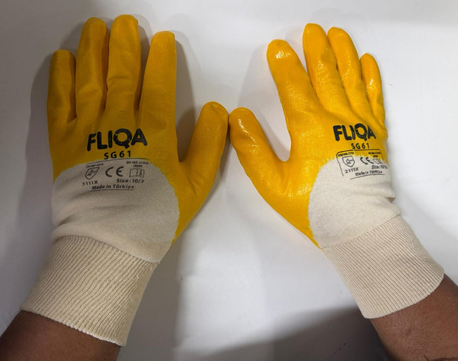 FLIQA SG61 Nitril Aşınmaya Dayanıklı İş Eldiveni NO : 9-10