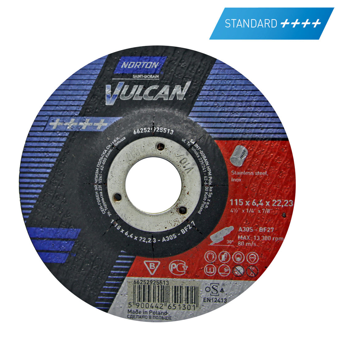 NORTON 115x6.4 mm Metal Taşlama Taşı (Starline)